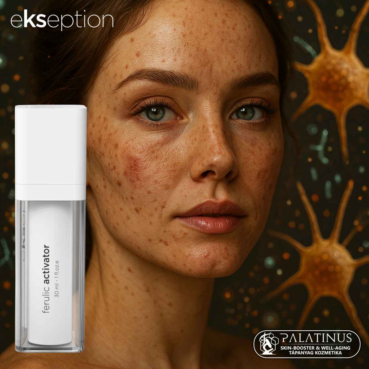 FERULIC ACTIVATOR Poszt-aknés-heges bőrre melanogenezis-szabályozó szérum (EKSEPTION) - Image 2