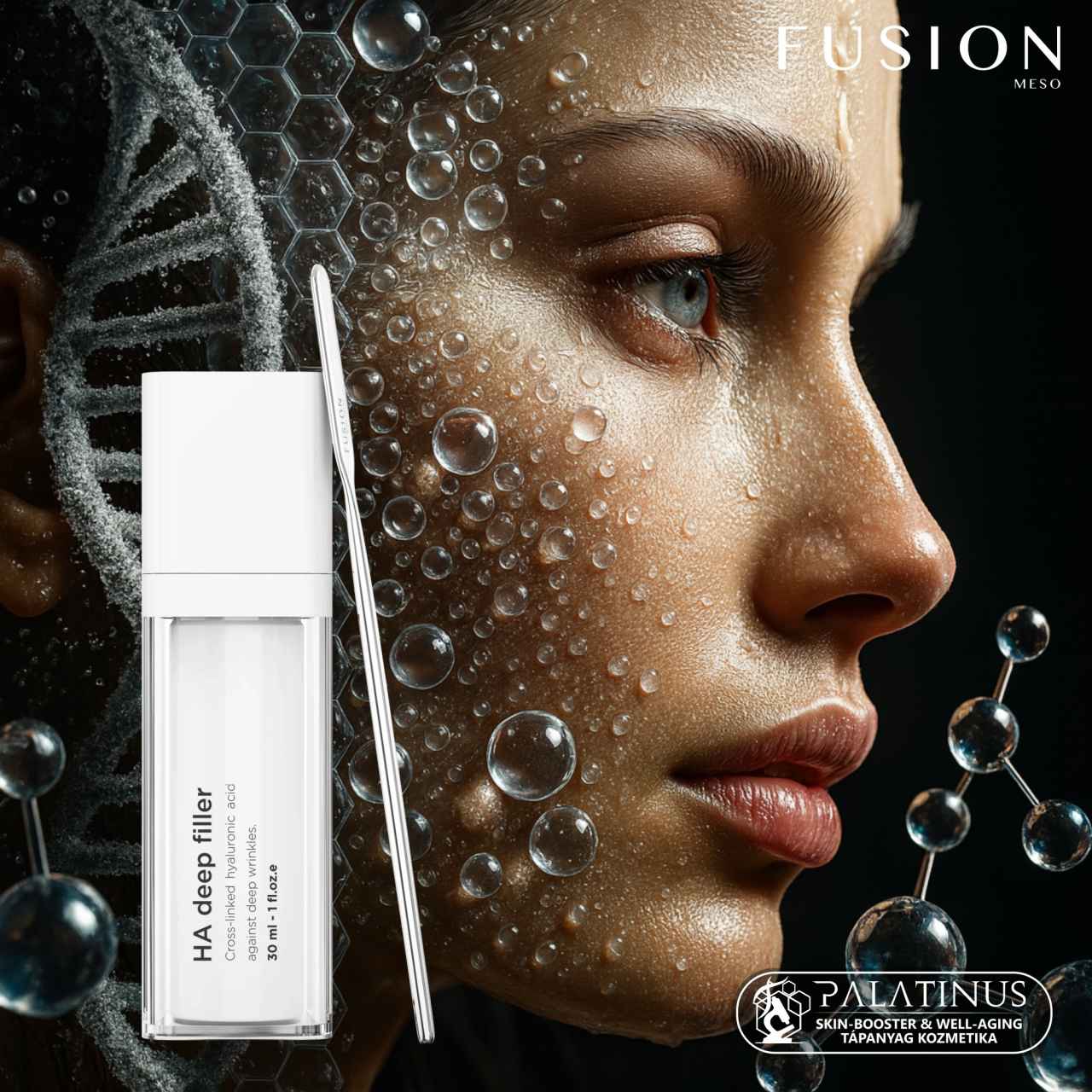 HA DEEP FILLER 0.5% Térhálós Retikulált Hialuronsavas ráncfeltöltő szérum (FUSION) - Image 3