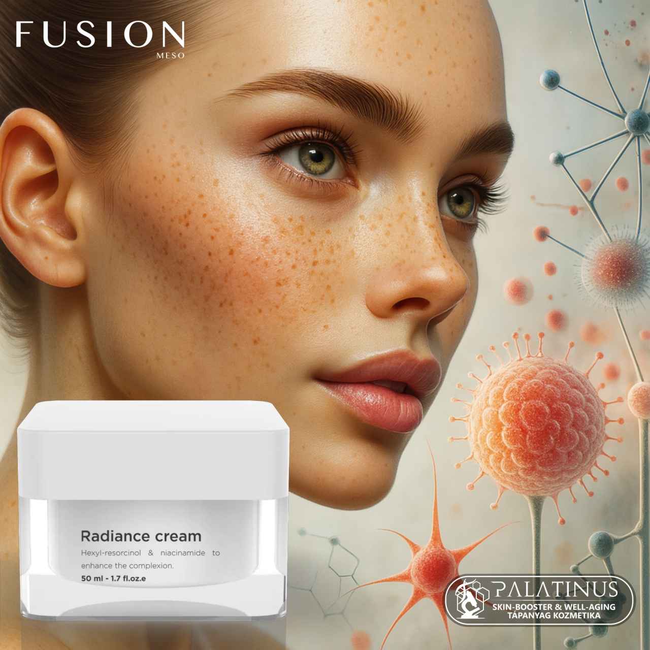 RADIANCE CREAM pigmentfolt halványító bőrtónus egységesítő gélkrém (FUSION) - Image 3