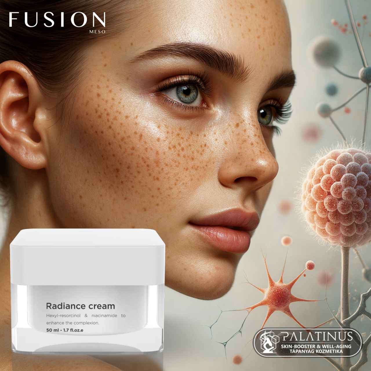 RADIANCE CREAM pigmentfolt halványító bőrtónus egységesítő gélkrém (FUSION) - Image 4