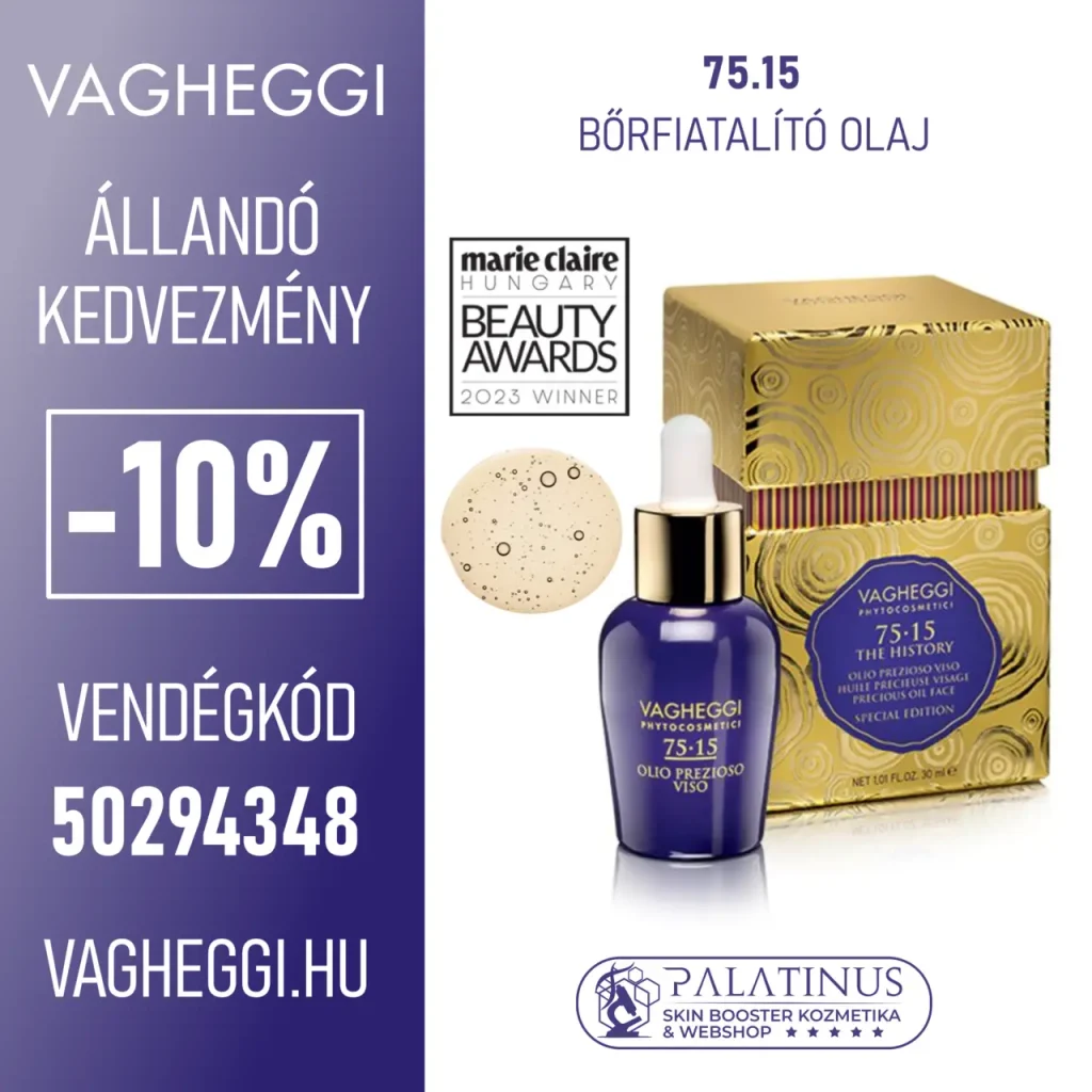 VAGHEGGI 75.15 Epigenetikai Bőrfiatalító arcolaj, Professzionális kozmetikumok állandó -10% kedvezménnyel! Vendégkód: 50294348 (Palatinus Skin-Booster Kozmetika & Webshop - Kecskemét)