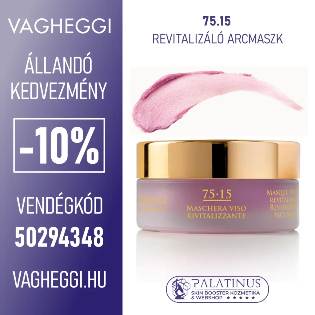 VAGHEGGI 75.15 Epigenetikai Bőrfiatalító revitalizáló arcmaszk, Professzionális kozmetikumok állandó -10% kedvezménnyel! Vendégkód: 50294348 (Palatinus Skin-Booster Kozmetika & Webshop - Kecskemét)