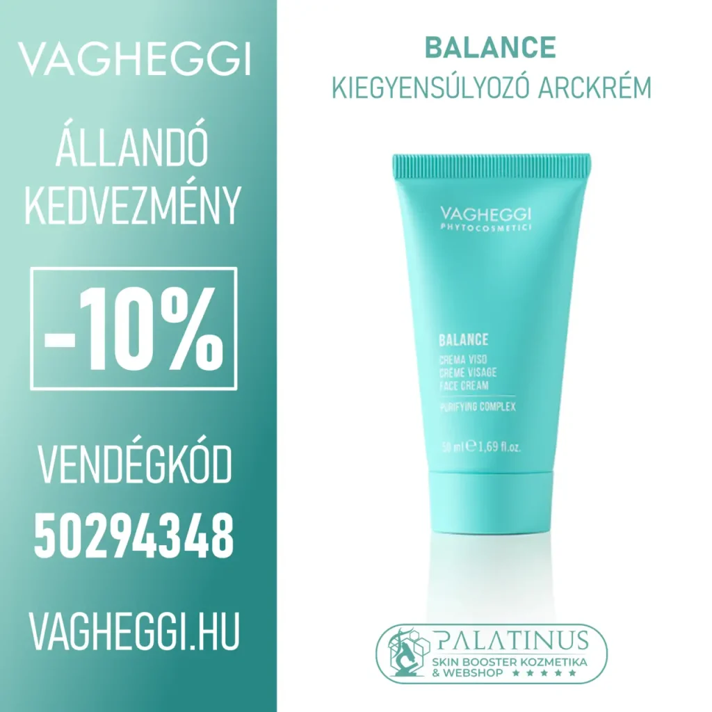 VAGHEGGI BALANCE pattanásos aknés bőrre kiegyensúlyozó arckrém Professzionális kozmetikumok, állandó -10% kedvezménnyel! Vendégkód: 50294348 (Palatinus Skin-Booster Kozmetika & Webshop - Kecskemét)