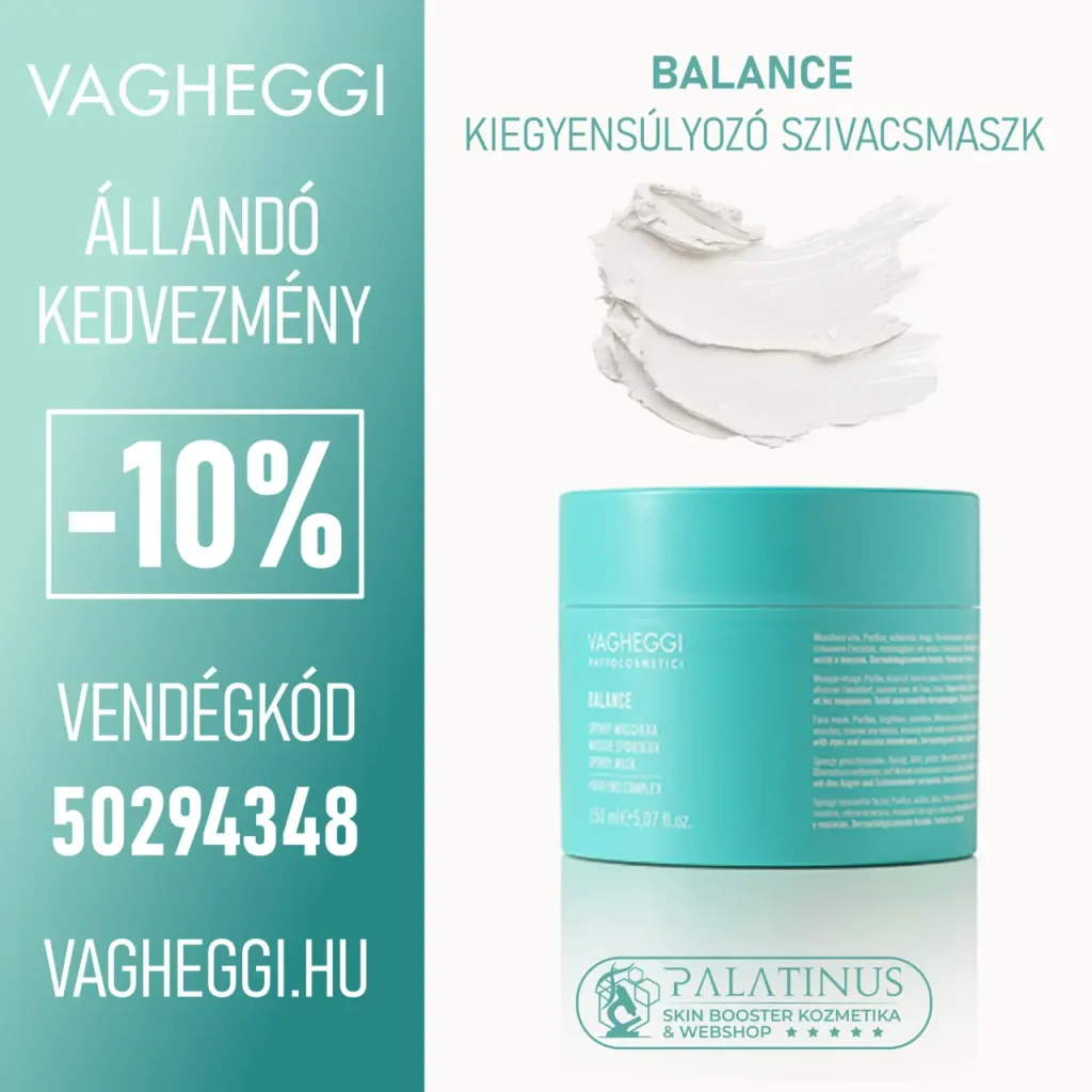 VAGHEGGI BALANCE pattanásos aknés bőrre kiegyensúlyozó szivacsmaszk Professzionális kozmetikumok, állandó -10% kedvezménnyel! Vendégkód: 50294348 (Palatinus Skin-Booster Kozmetika & Webshop - Kecskemét)