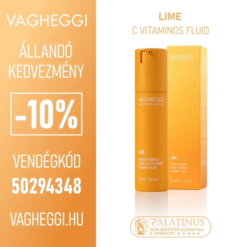 VAGHEGGI LIME Revitalizáló C-vitaminos fluid Professzionális kozmetikumok, állandó -10% kedvezménnyel! Vendégkód: 50294348 (Palatinus Skin-Booster Kozmetika & Webshop - Kecskemét)
