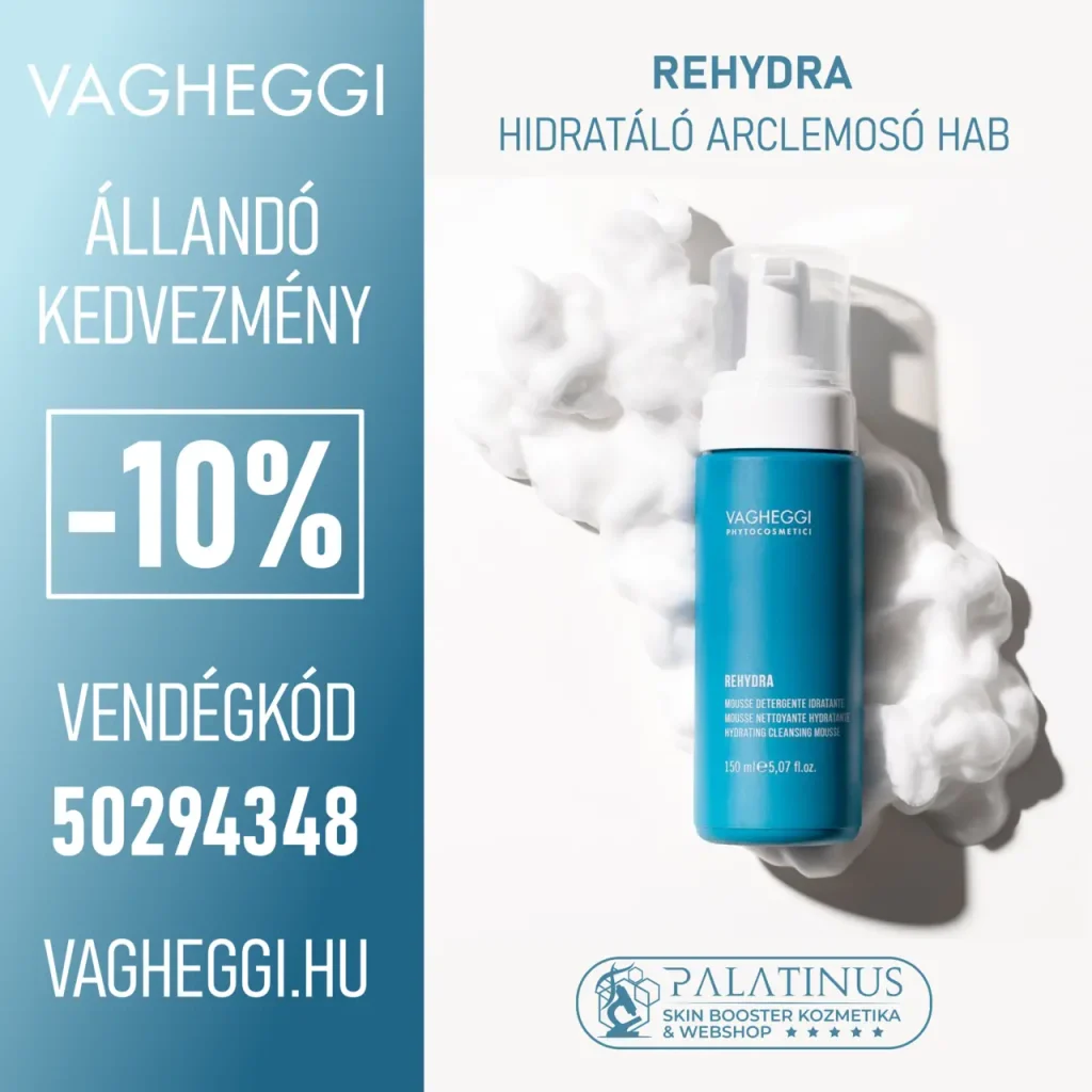 VAGHEGGI REHYDRA Mélyhidratáló Arclemosó Hab Professzionális kozmetikumok, állandó -10% kedvezménnyel! Vendégkód: 50294348 (Palatinus Skin-Booster Kozmetika & Webshop - Kecskemét)