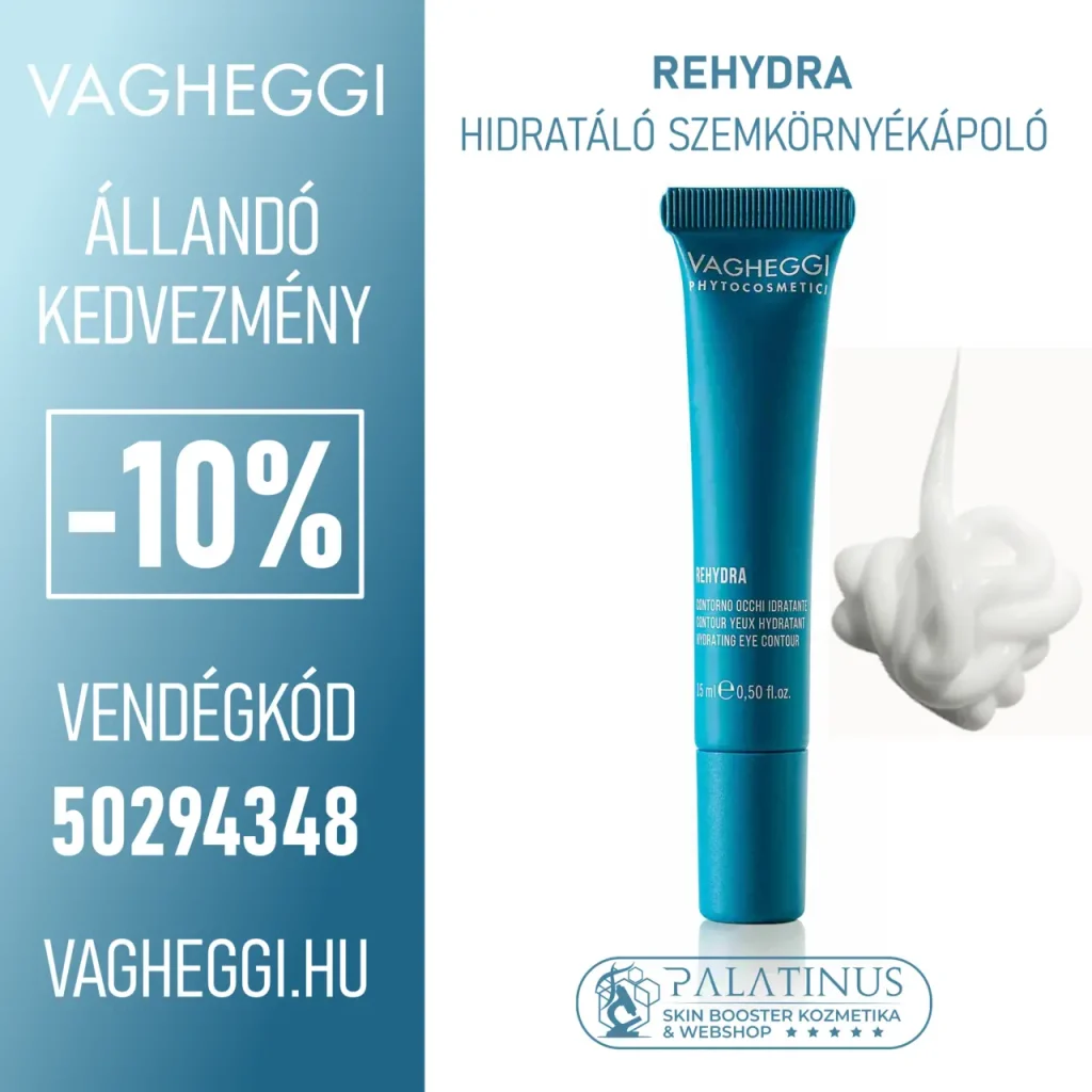VAGHEGGI REHYDRA Mélyhidratáló Szemkrém Professzionális kozmetikumok, állandó -10% kedvezménnyel! Vendégkód: 50294348 (Palatinus Skin-Booster Kozmetika & Webshop - Kecskemét)