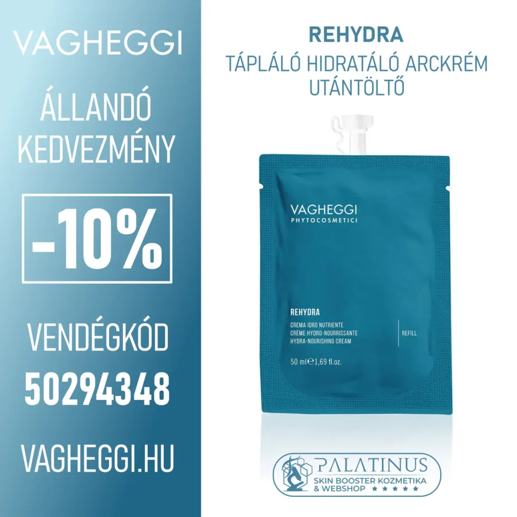 VAGHEGGI REHYDRA Mélyhidratáló Tápláló Hidratáló Arckrém Utántöltő Professzionális kozmetikumok, állandó -10% kedvezménnyel! Vendégkód: 50294348 (Palatinus Skin-Booster Kozmetika & Webshop - Kecskemét)