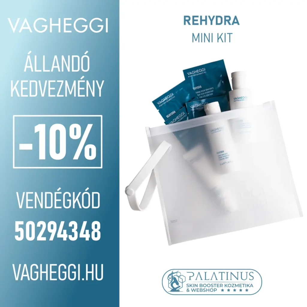 VAGHEGGI REHYDRA Mélyhidratáló Mini Kit Professzionális kozmetikumok, állandó -10% kedvezménnyel! Vendégkód: 50294348 (Palatinus Skin-Booster Kozmetika & Webshop - Kecskemét)