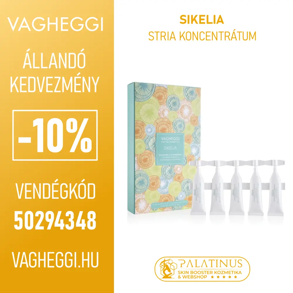 VAGHEGGI vendégkód 50294348 SIKELIA alakformálás testszobrászat karcsúsítás stria koncentrátum ampulla PALATINUS Skin-Booster Kozmetika & Webáruház Kecskemét