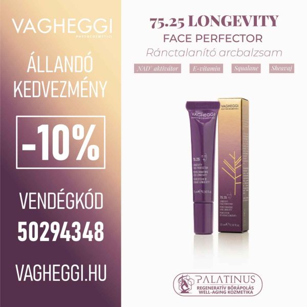 75.25 LONGEVITY Face Perfector - Bőrtökéletesítő arcbalzsam (VAGHEGGI)