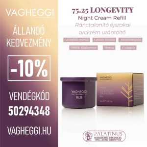 75.25 LONGEVITY Night Cream Refill - Éjszakai regeneráló arckrém utántöltő (VAGHEGGI)