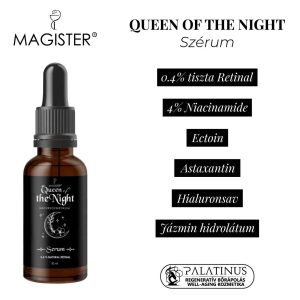 0.4% Retinal + 4% Niacinamide + Ectoin + Astaxantin Magister-queen-of-the-night-serum-retinal-niacinamide-ectoin-Astaxantin-Palatinus-Kozmetika-regenerativ-borapolas-well-aging-tudatos-borapolas-webshop