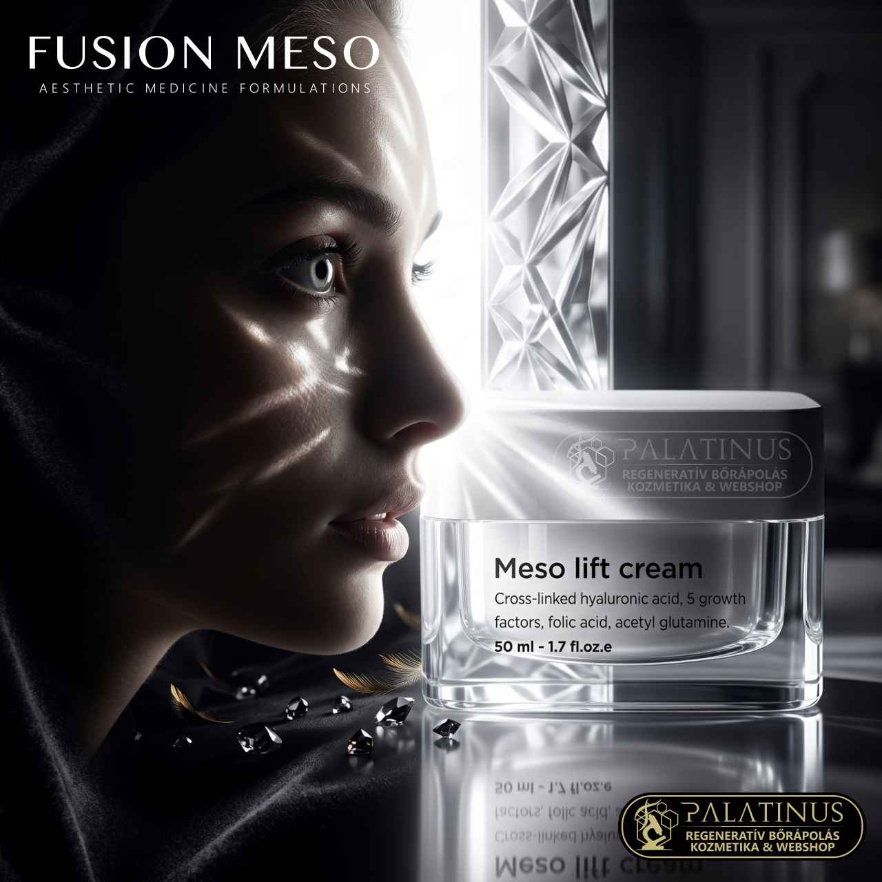 Meso-Lift-Cream-FUSION-MESO-orvos esztétikai szövet biostimulátor kezelések otthoni ápolója-Palatinus-skin-booster-kozmetika-webshop