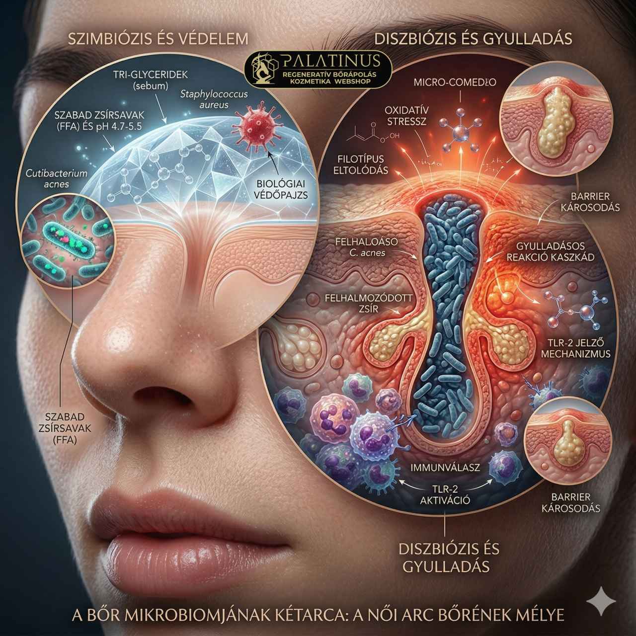 A Bőr Mikrobiomjának Kétarca: Amikor a Védelmező Baktériumok Ellened Fordulnak