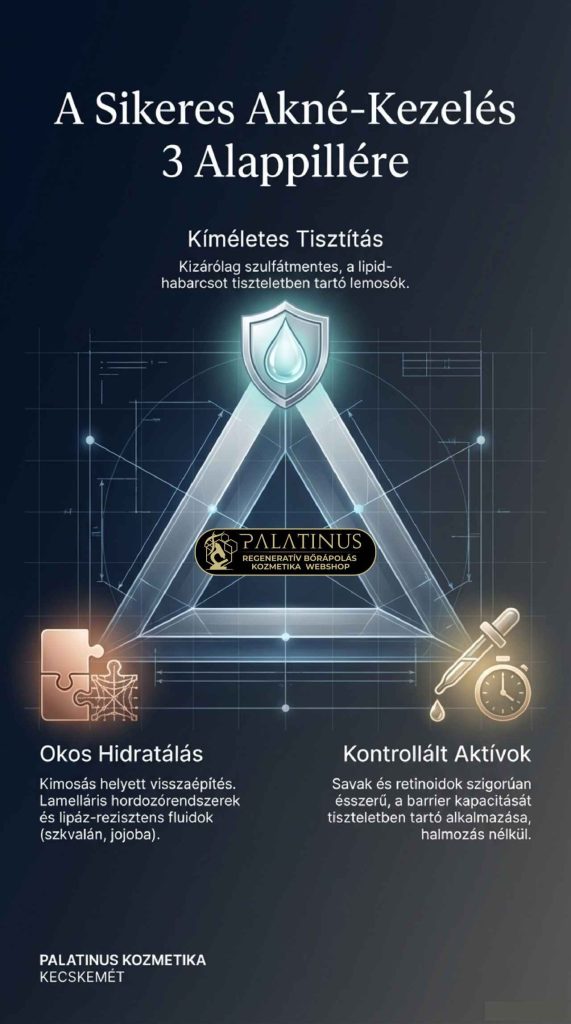 A Lipáz-kihívás: Amikor a baktérium „eszik” a krémből A pórusokban normál normál körülmények között is jelen lévő Cutibacterium acnes baktériumok lipáz és észteráz enzimeket termelnek. Ezek a bontóenzimek felelősek a faggyú trigliceridjeinek szabad zsírsavakká történő alakításáért. A probléma ott kezdődik, hogy ezek az enzimek nem tesznek különbséget a saját faggyúnk és a felkent kozmetikumok lipidjei között. A hagyományos formulák kockázata: A baktériumok a klasszikus, magas triglicerid-tartalmú növényi olajokat (pl. kókuszolaj), valamint a sok „olajmentesnek” (oil-free) hirdetett, könnyű krémben található szintetikus észtert (pl. Isopropyl Myristate) is képesek lebontani. A felszabaduló nagy mennyiségű szabad zsírsav egy amúgy is gyulladásra hajlamos bőrön fokozhatja a pórusok eltömődését és fenntarthat egy alacsony fokú (szubklinikai) gyulladást. A Zöld Kémia válasza: A komplex mátrix és a lipáz-rezisztencia Ebből a biokémiai tényből azonban hiba lenne arra következtetni, hogy minden természetes lipid káros az aknés bőrre. A minőségi, modern natúrkozmetika pontosan ismeri ezeket a kihívásokat, és kifinomult válaszokat ad rájuk: ✧ Lipáz-rezisztens alternatívák: A trigliceridek helyett a tudatos formulák folyékony viaszésztereket (pl. jojobaolaj) vagy teljesen stabil szénhidrogéneket (növényi szkvalán) használnak, amelyeket a baktériumok enzimei szinte alig képesek bontani. ✧ A szinergia ereje: Egy hidegen sajtolt, minőségi növényi kivonat sosem egyetlen izolált vegyület. A trigliceridek mellett jelentős mennyiségű fitoszterolt, polifenolt és egyéb antioxidánst tartalmaz. Ezek a komplex, természetes molekulák bizonyítottan bőrnyugtató és gyulladáscsökkentő hatásúak, így képesek ellensúlyozni a mikrobiom esetleges irritáló reakcióit. Bizonyos felszabaduló zsírsavaknak (pl. laurinsav) pedig egyenesen célzott antibakteriális hatásuk van. A Linolsav-paradoxon és az oxidáció kérdése A szakirodalom egyértelműen igazolja, hogy az aknés betegek faggyúja linolsav-hiányos. Ennek a létfontosságú zsírsavnak a pótlása kulcsfontosságú az egészséges hámláshoz és a barrier helyreállításához. A linolsav azonban egy többszörösen telítetlen, kémiailag rendkívül érzékeny (instabil) molekula. Ha egy eleve gyulladásban lévő, szabadgyökökkel teli pórusba kerül, könnyen oxidálódhat (lipidperoxidáció), ami csökkenti a jótékony hatását. A jövő útja: Az intelligens formuláció A megoldást mind a klinikai/szintetikus, mind a modern természetes bőrápolásban a stabilizált technológiák jelentik. A biztonságos linolsav-pótlást ma már többféleképpen  oldják meg a legmagasabb minőséget képviselő gyártók: ✧ A klinikai megközelítés: A linolsavat szintetikus laboratóriumi eljárásokkal, a bőr saját szerkezetét utánzó, stabil Ceramidokba (pl. Ceramide EOS) vagy mikrokapszulázott rendszerekbe ágyazzák, így védve azt az oxidációtól. ✧ A modern natúr megközelítés: Természetes fitoceramidokat (pl. zabból vagy búzából kivonva) alkalmaznak, az instabilabb növényi olajokat pedig már a tégelyben robusztus, növényi alapú antioxidáns rendszerekkel (pl. tokoferol komplexekkel, rozmaring kivonattal, asztaxantinnal) védik a peroxidáció ellen. Egy termék hatékonyságát és biztonságosságát zsíros/aknés bőrön nem az dönti el, hogy egy marketingcímke szerint „100% természetes” vagy „szintetikus olajmentes”. A valódi eredményeket a bőr biológiai működését tiszteletben tartó, lipáz-tudatos, antioxidánsokkal megfelelően stabilizált, intelligens formulációk hozzák el. Éppen ezért a személyre szabott bőrápolási rutin kialakításakor mindig a készítmények komplexitását és a bőr egyéni toleranciáját érdemes figyelembe venni. A Mallorca-akne biofizikája: Amikor a fény, a kozmetikumok és az egyéni érzékenység találkozik A hagyományos akné (Acne vulgaris) patomechanizmusa ma már jól ismert: a pórusokban felhalmozódó faggyú, a kóros sejtleválás és a mikrobiom egyensúlyának felborulása (pl. a Cutibacterium acnes baktériumok elszaporodása) együttesen alakítják ki. Ezzel szemben a nyaralások során, vagy az első intenzívebb tavaszi napsugarak hatására hirtelen megjelenő, úgynevezett Mallorca-akne (Acne aestivalis) klinikai értelemben egy teljesen más kategória: ez a polimorf fénykiütések egy speciális, pattanásszerű formája, amely lényegében egy steril folliculitis (szőrtüszőgyulladás). A „steril” jelző itt kulcsfontosságú. Azt jelenti, hogy a viszkető, piros göbök (papulák) kialakulásában primer módon nem játszik szerepet bakteriális fertőzés vagy nem megfelelő higiénia. A háttérben sokkal inkább egy komplex biofizikai és fotokémiai folyamat áll, amely az egyéni hajlamtól függően aktiválódik. A mechanizmus: Az UV-A sugárzás és a mikrostressz A folyamat kiváltója a napfény, pontosabban a bőr mélyebb rétegeibe is behatoló UV-A sugárzás energiája. Amikor ez a nagy energiájú sugárzás találkozik a bőrrel, szabadgyökök (Reaktív Oxigénfajták – ROS) jönnek létre. Ha a bőr természetes antioxidáns kapacitása kimerül, vagy bizonyos külső (kozmetikai) lipidek oxidálódnak, agresszív lipid-peroxidok keletkezhetnek. Ezek a vegyületek akut mikrostresszt okoznak a szőrtüsző hámjában, amire az arra genetikailag és immunológiailag hajlamos egyének szervezete azonnali, védekező jellegű gyulladással válaszol. Formulációs kihívások az UV-sugárzás tükrében A tudomány jelenlegi állása szerint a bőr fotokémiai válaszreakciója rendkívül egyéni. Ugyanaz a tökéletesen megalkotott krém az egyik embernél kiválóan működik a napon is, míg a másiknál (az egyéni enzimatikus és antioxidáns védelem hiányában) irritációt válthat ki. Fontos leszögezni: a kozmetikai iparban engedélyezett alapanyagok hétköznapi körülmények között biztonságosak. Viselkedésük kizárólag az extrém UV-terhelés és az egyéni érzékenység együttes fennállása esetén változhat meg. Ilyen tényezők lehetnek: ✧ A lipidek kettős szerepe: A biokémia alapszabálya, hogy a zsírsavláncokban található kettős kötések (amelyek nagy arányban vannak jelen bizonyos értékes, többszörösen telítetlen növényi olajokban, de a bőr saját faggyújában lévő szkvalénban is) érzékenyek az UV-A sugárzás okozta oxidációra. Bár a modern kozmetikumokban ezeket az olajokat antioxidánsokkal (pl. E-vitaminnal, rozmaring kivonat stb.) védik, extrém napozás során, egy arra hajlamos bőrön a lipid-peroxidáció kockázata megnőhet, ami felerősítheti a szőrtüszők gyulladását. ✧ Az emulziós rendszerek stabilitása: A régebbi szakirodalom gyakran tette felelőssé a klasszikus (például etoxilált) emulgeátorokat a Mallorca-aknéért. A modern vegyészet azonban rávilágított, hogy a mai, nagy tisztaságú alapanyagok rendkívül stabilak. A probléma sokkal inkább a készítmények komplexitásában és a felkent rétegek hő/UV hatására történő szerkezeti átalakulásában keresendő, amely az arra érzékenyeknél elzárhatja a pórusokat vagy ronthatja a bőr hőleadását. ✧ A fényvédelem evolúciója: Bár az Európai Unió szabályozása kiemelkedően szigorú, az iparág folyamatosan fejlődik a fotostabilitás terén. Bizonyos régebbi generációs kémiai UV-szűrők a napfény energiáját elnyelve idővel lebomolhatnak (fotodegradáció). A bomlástermékek és a felszabaduló energia a hiperérzékeny bőrön mikrostresszt okozhat. Terápiás tévutak: Miért hatástalanok a hagyományos akné-kezelések? A Mallorca-akne és a hagyományos pattanások összetévesztése gyakran vezet hibás, a bőrt tovább károsító öngyógyításhoz. Mivel a probléma gyökere egy steril gyulladás és fényérzékenység, a klasszikus anti-akné fegyvertár biológiai értelemben nem nyújt megoldást: ✧ Az antibakteriális hatóanyagok (mint a benzoil-peroxid) hatástalanok, hiszen nincs elsődleges kórokozó, amit célba vehetnének. ✧ A keratolitikus (hámlasztó) és szárító anyagok (mint a szalicilsav / BHA, vagy a szárító agyagmaszkok) kifejezetten ronthatnak a helyzeten. Az UV-sugárzás és a szabadgyökök által amúgy is igénybe vett, kompromittált hidrolipid-barriert ezek az anyagok tovább gyengíthetik, ami a láthatatlan vízvesztés (TEWL) drasztikus fokozódásához és az irritáció elhúzódásához vezethet. ✧ A tudományos megoldás: Prevenció és okos formulációk Legyen szó natúr vagy dermokozmetikai márkáról, a tudatos gyártók felismerték, hogy a fényérzékeny bőrök (és a Mallorca-akne) esetében a megoldás nem az utólagos agresszív szárítás, hanem az egyénre szabott prevenció. Az érzékeny bőrre fejlesztett, prevenciós célú nyári formulák (gyakran Sun Gel, Fluid vagy Oil-Free megjelöléssel) tervezésekor a vegyészek a maximális fotostabilitásra törekszenek. minimalizálják az oxidációra hajlamos szabad lipidek arányát, modern polimer-hálókat vagy ultrakönnyű, telített szénhidrogéneket (pl. szkvalánt) használnak a védelem biztosítására. Emellett a formulákat új generációs, kiemelten fotostabil UV-szűrőkkel és robusztus antioxidáns-komplexekkel látják el. Ezek a rendszerek mintegy intelligens pajzsként támogatják a bőr saját védekező képességét, esélyt sem adva a láncreakciót indító szabadgyökök felhalmozódásának. A Skinimalizmus és a Formulációs Tudomány A bőr védelmi rendszere egy rendkívül finoman hangolt biofizikai hálózat. Szeborreás, pattanásos bőr esetén a nehéz textúrák és a hagyományos emulgeátorok rétegzése objektíven ront a helyzeten. A megoldás a "kevesebb, de okosabb" elv. Nem minden lipid káros. A modern kozmetikai kémia számtalan biokompatibilis, a baktériumok enzimei számára bonthatatlan alternatívát kínál. A növényi trigliceridek helyett a stabil szénhidrogének (mint a szkvalán) és a modern észterek biztosítják a védelmet. A cél az alacsony okklúziójú, a bőr természetes hűtését nem gátló, "lipáz-biztos" formulák alkalmazása. Az ultrakönnyű, vizes bázisú szérumok és a polimer-hálóra épülő modern fluidok úgy állítják helyre a barriert és kerülik el a kimosódási effektust, hogy közben engedik a bőrt lélegezni, végleg megelőzve a kozmetikai üvegházhatást.