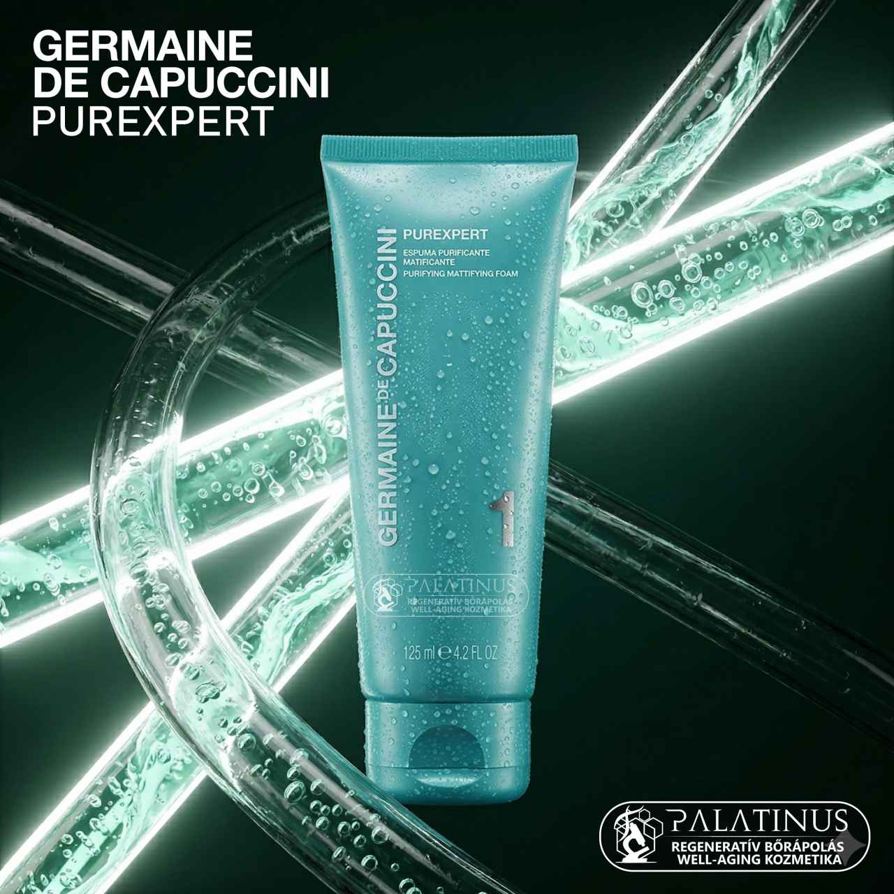 PUREXPERT-Purifying-Mattifying-Foam-Melytisztito-hab-zsiros-es-pattanasos-borre-germaine-de-capuccini-Palatinus-Kozmetika-Webshop-Kecskemet