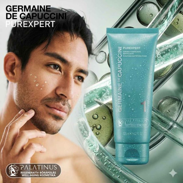 PUREXPERT-Purifying-Mattifying-Foam-Melytisztito-hab-zsiros-es-pattanasos-borre-germaine-de-capuccini-Palatinus-Kozmetika-Webshop-Kecskemet