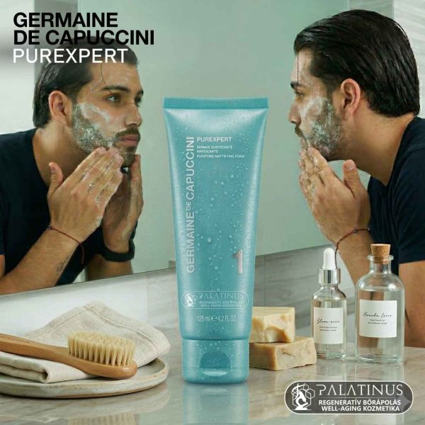 PUREXPERT-Purifying-Mattifying-Foam-Melytisztito-hab-zsiros-es-pattanasos-borre-germaine-de-capuccini-Palatinus-Kozmetika-Webshop-Kecskemet