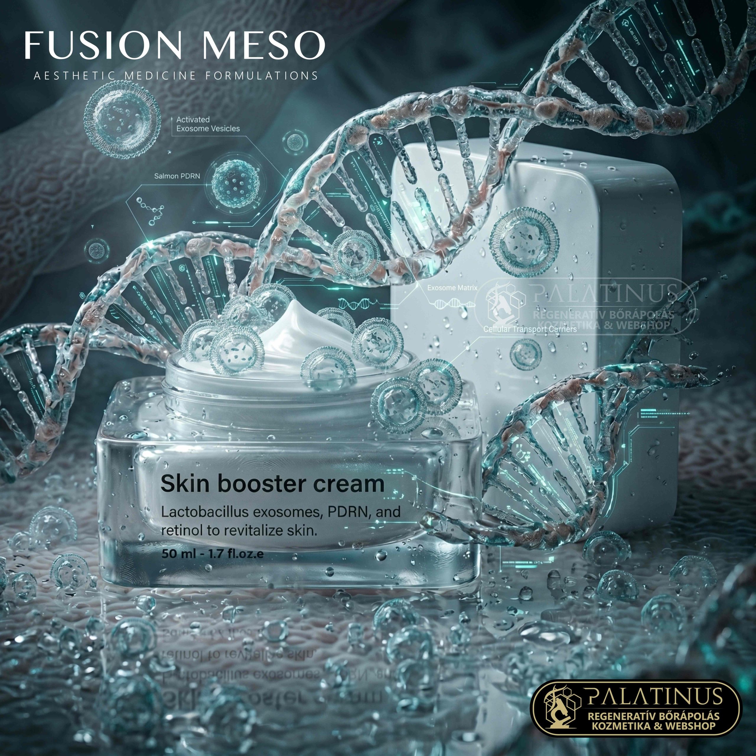 Skin Booster Cream PDRN Exoszóma Retinol arckrém FUSION MESO Palatinus skin-booster kozmetika & webshop